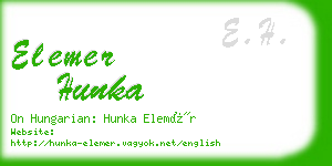 elemer hunka business card